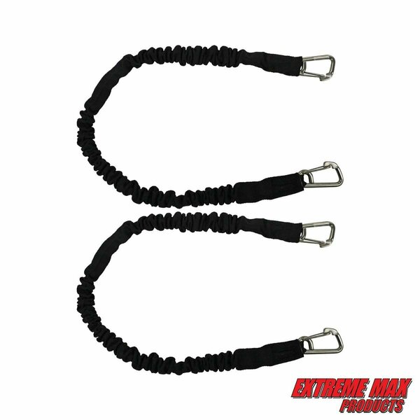 Extreme Max Extreme Max 3006.2373 BoatTector High-Strength Line SnubberStorage Bungee Value-24" w Compact Hooks 3006.2373